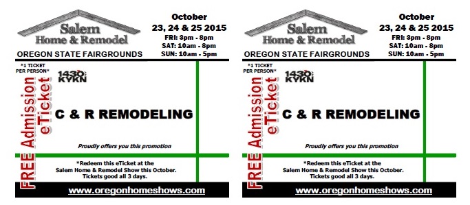 Free Tickets to Salem Home & Remodeling Show