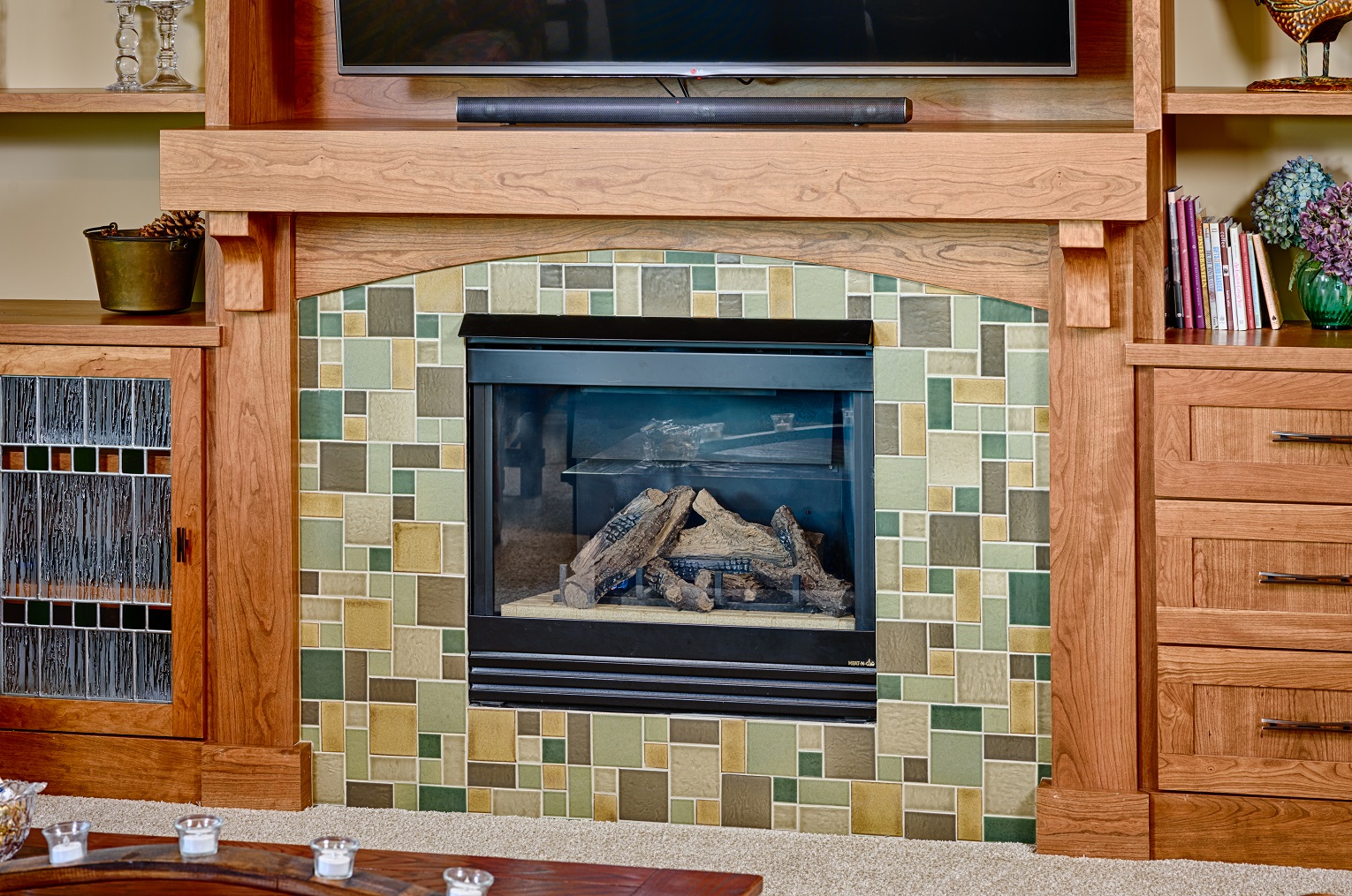 Remodeled fireplace