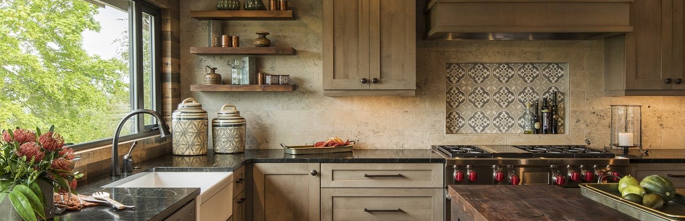 Rustic kitchen design with wooden cabinets, farmhouse sink, and natural lighting. Cozy and stylish cooking space.