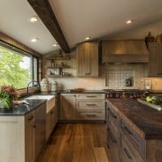 Black walnut kitchen island