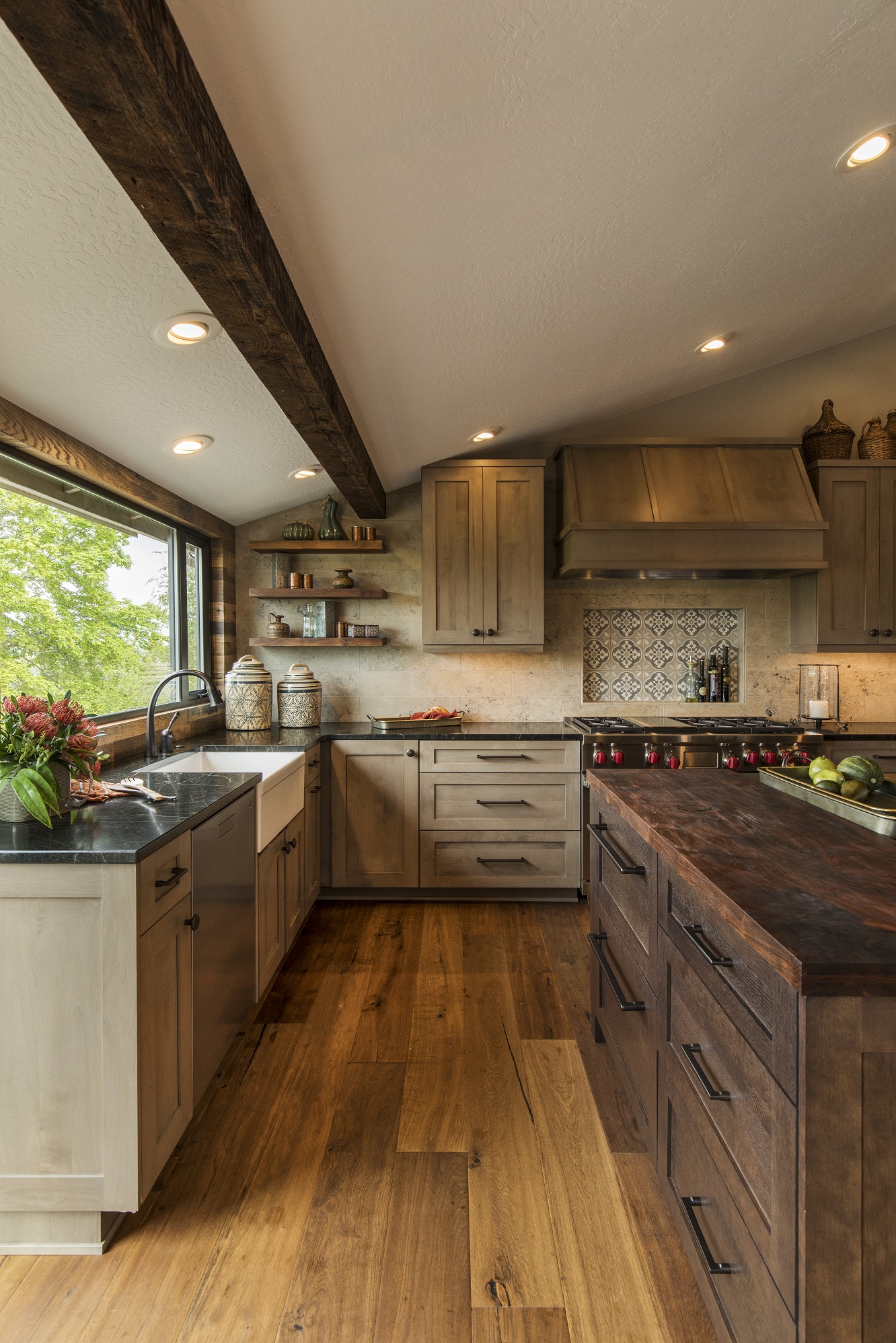 Black walnut kitchen island